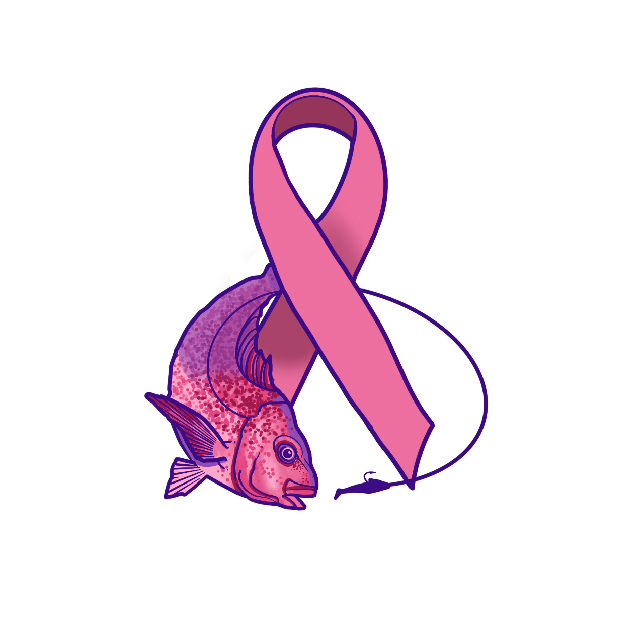 Pink Ribbon Fishin in support of the McGrath Foundation logo