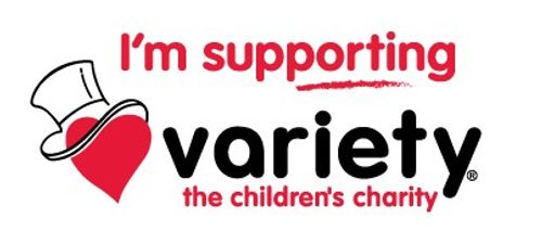 Nadine Ikin in support of Variety Children's Charity logo