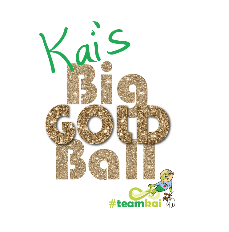 Kai's Big Gold Ball Supporting Kids Cancer Support Group logo