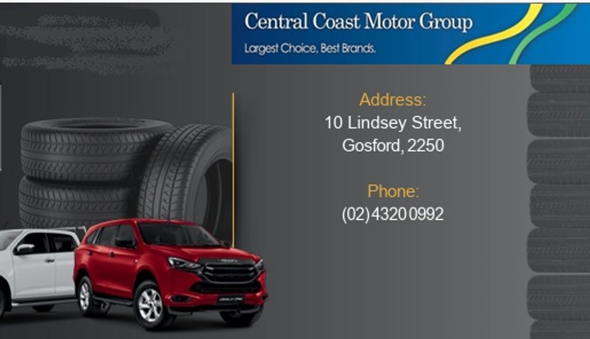 Second Prize: Tyre Voucher from Central Coast Motor Group - Hero image