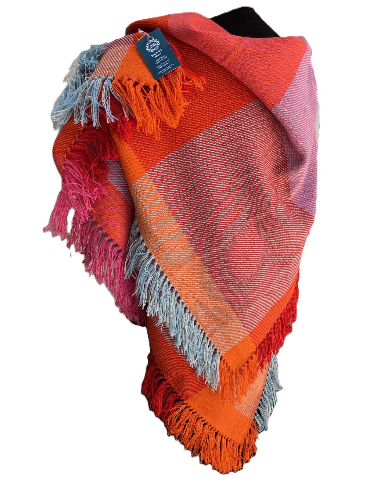 Kadi Pajupuu käsitsi kootud sall või viskematt - hand woven shawl or throw rug - Hero image