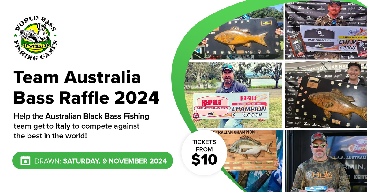 Australia Fish Raffle RaffleTix | Team Australia Bass Raffle 2024