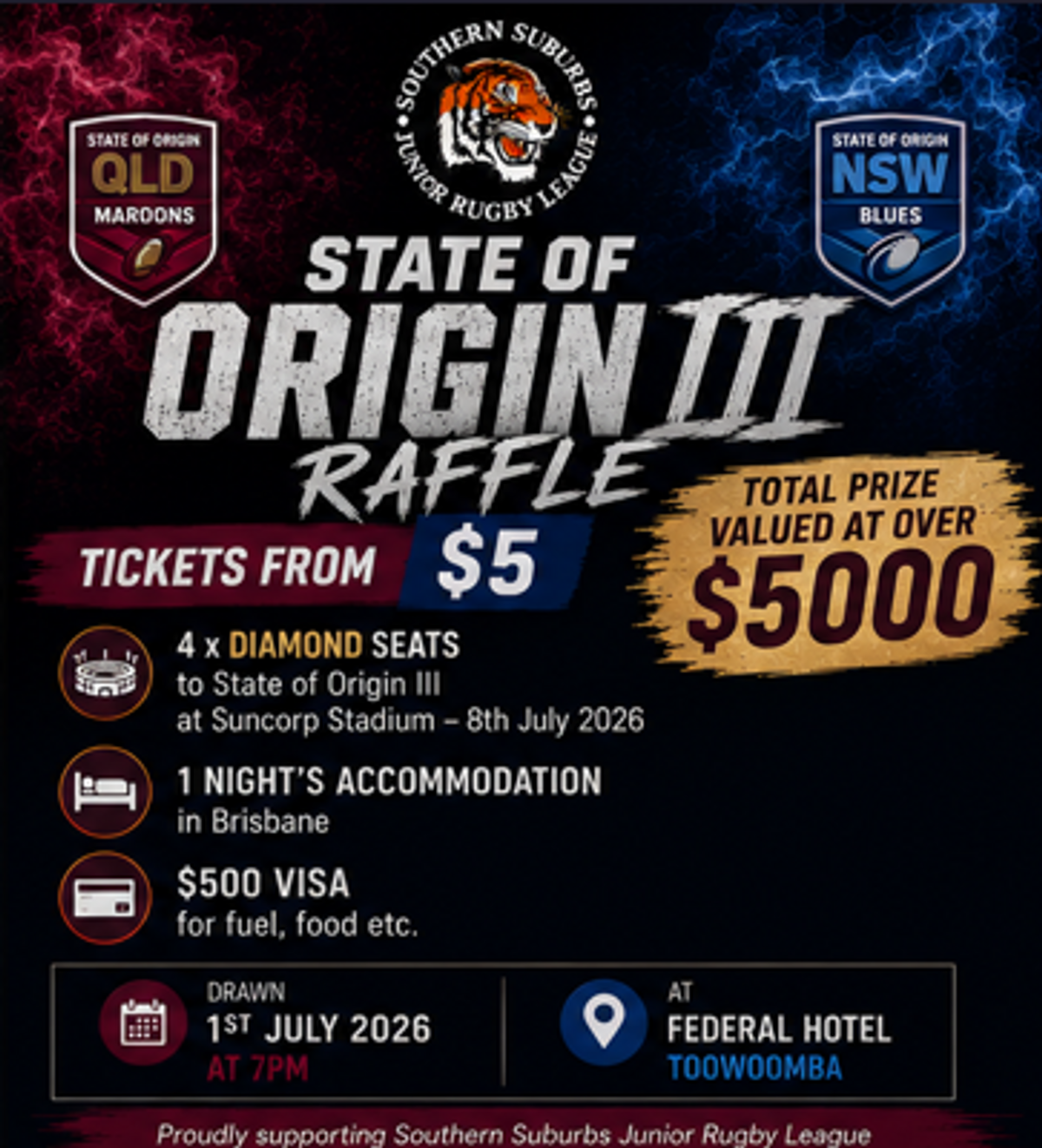 State of Origin III Tickets and Accommodation - Hero image
