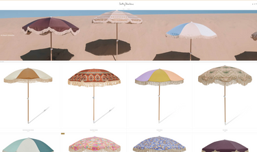 Salty Shadows Beach Umbrella - Hero Image