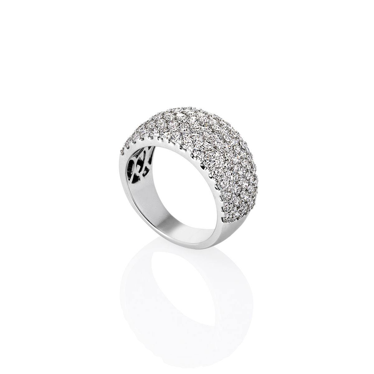 Nicholas Haywood Jewellery Claw Set Wide Diamond Ring - Hero image