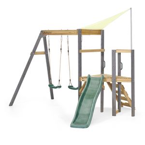 Plum Discovery Backyard Outdoor Climbing frame Playset with Swing, Slide, Cover - Hero Image