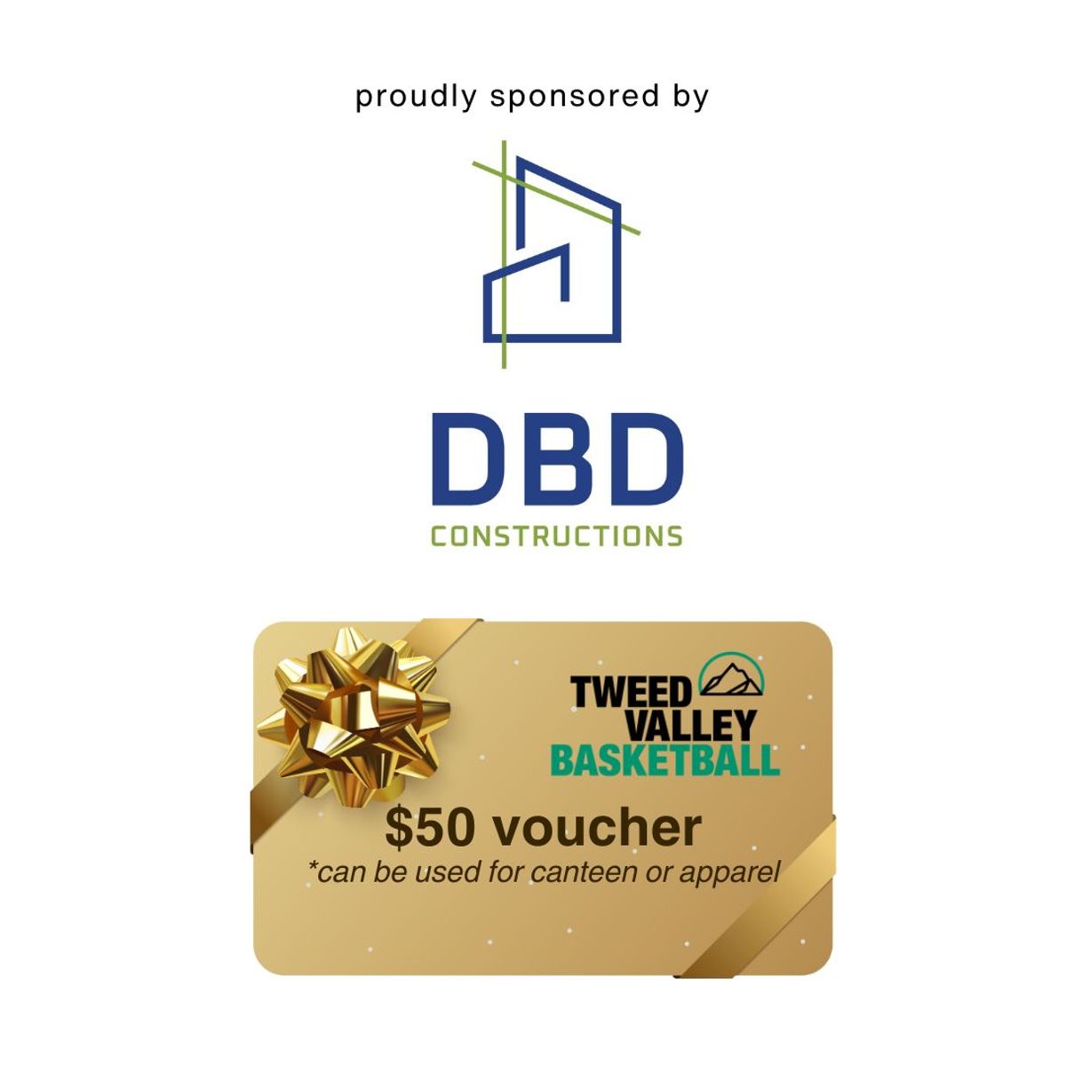 Tweed Valley Basketball - Gift Voucher- Donated by DBD Constructions - Hero image