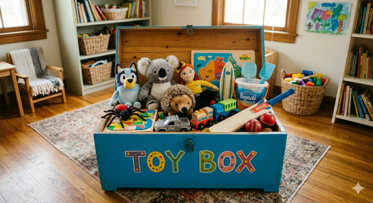 Toy Box Filled with Toys - Hero image