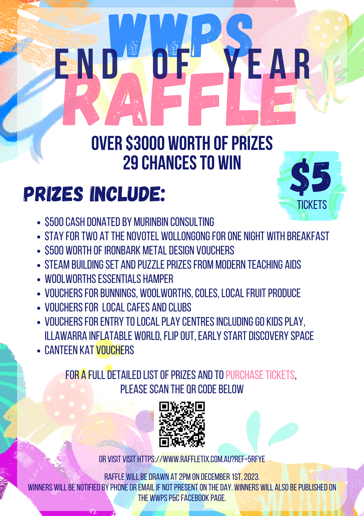 Wollongong West Public School End of Year Raffle 2023