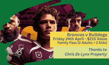 Chris Ze Lynx Property: Broncos V Bulldogs (Family Pass) - Hero Image