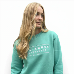 Red Equus Signature Crewneck Jumpers - Teal (Size L) - Hero Image