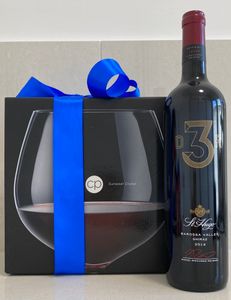 Bottle of St Hugos Limited Edition 2014 Shiraz and Crystal Glasses Set from Suncorp Bank Emerald - Hero Image