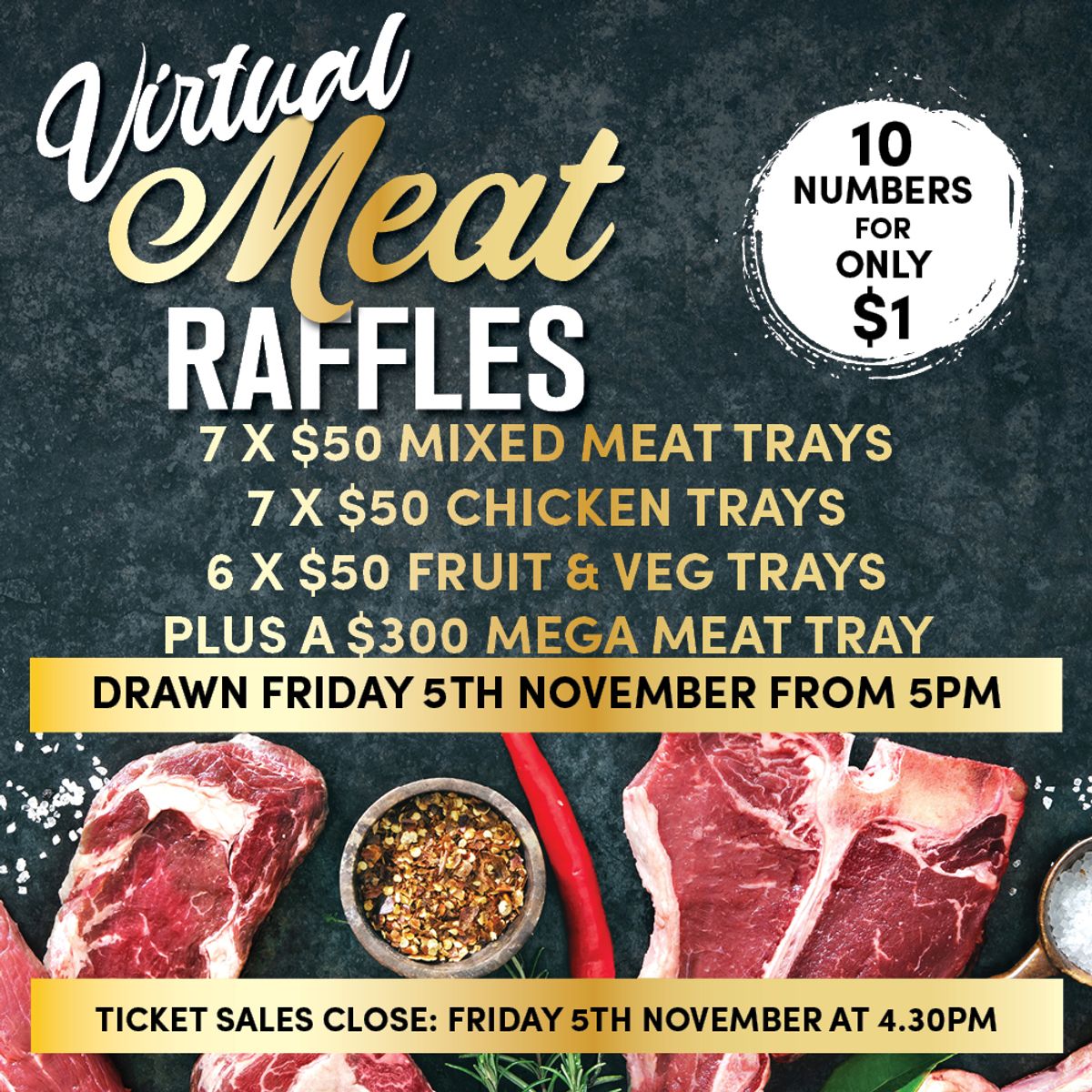 Meat Hamper Raffle Virtual Meat Raffle Friday