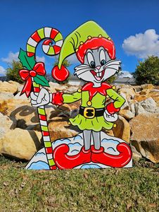 Cartoon Army Bugs Bunny Christmas Sign - Hero Image
