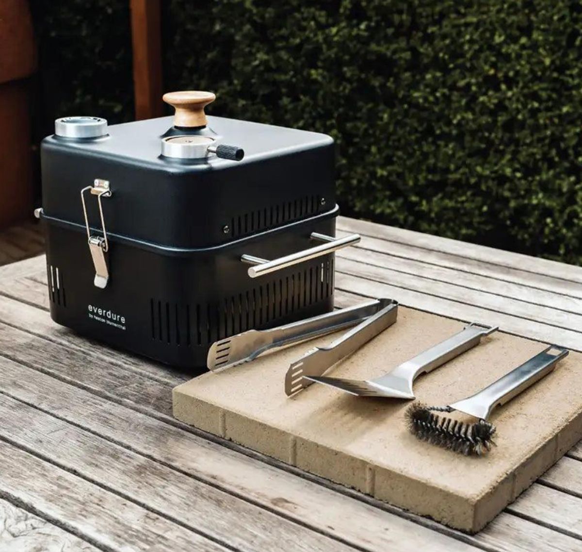 Everdure Cube 360 Portable Charcoal BBQ with Roasting Hood - Hero image