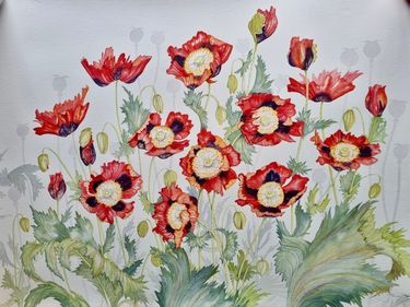 Tina Terry Artwork - Red Poppies - Hero Image