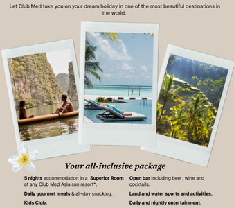 Five Nights for Two Adults at One a Club Med Resort in Asia* - Hero Image