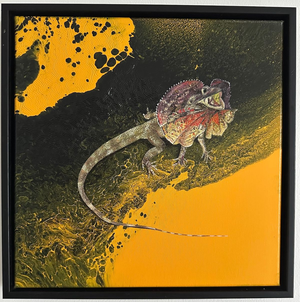 "Frilled-neck Lizard" Painting by Muriel Milleret - Hero image