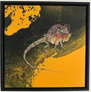 "Frilled-neck Lizard" Painting by Muriel Milleret - Hero Image