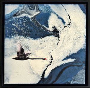 "Black Swan" Painting by Muriel Milleret - Hero Image