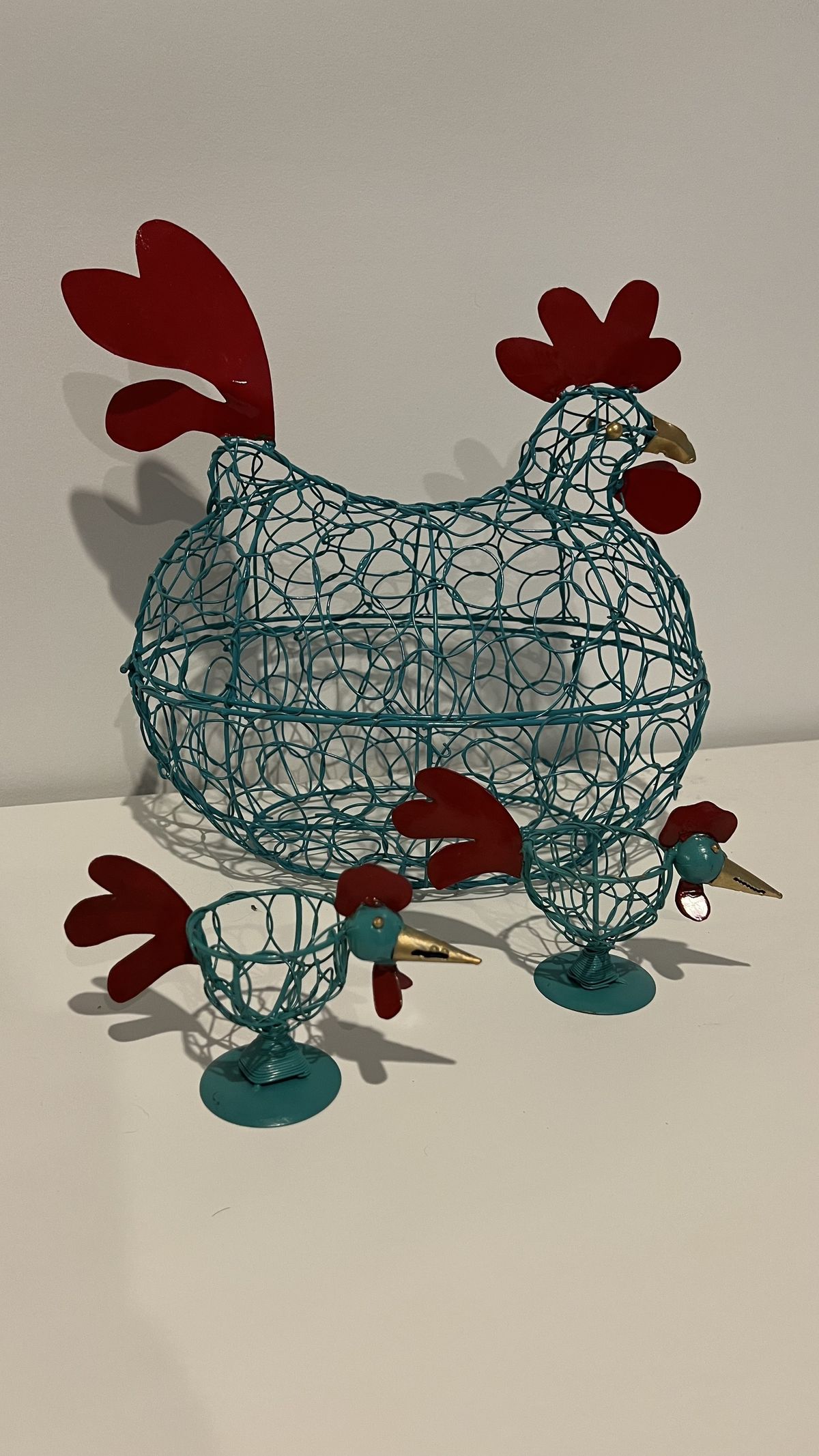 Wire Chicken and Two Wire Egg-cups - Hero image
