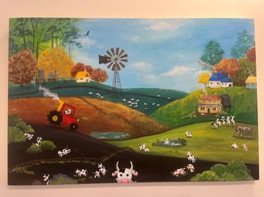 Country Farm Life Painting - Hero Image