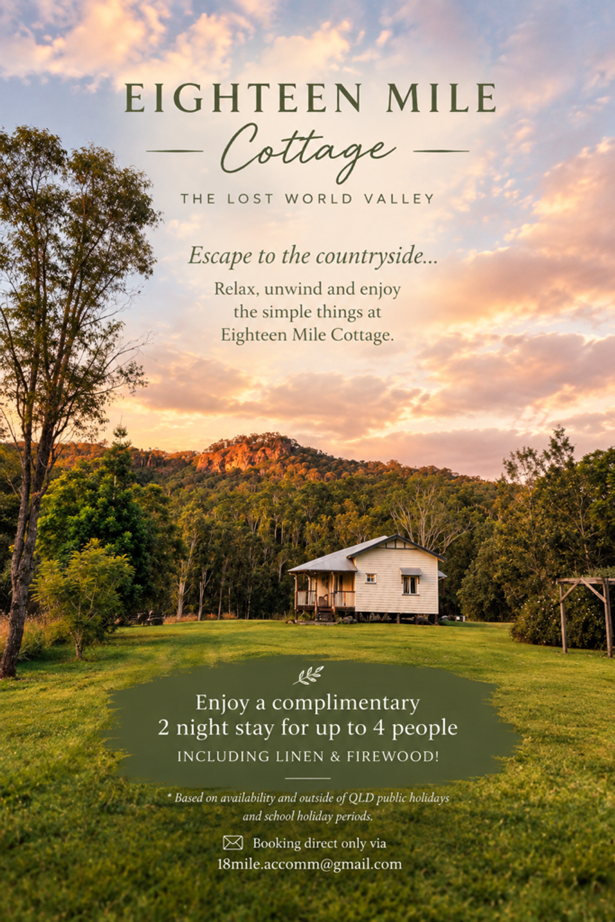 Eighteen Mile Cottage - 2 Night Stay for 4 Guests - Hero image