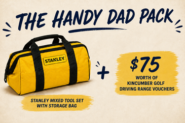 The Handy Dad Pack - Stanley Tool Set + $75 Kincumber Golf Driving Range Voucher - Hero Image