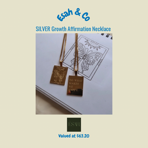 Esah & Co SILVER Growth Affirmation Necklace - Hero Image