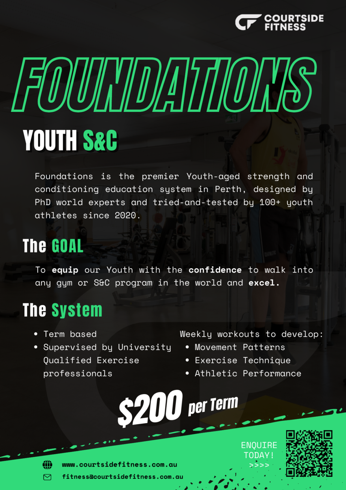 Courtside Fitness Youth Strength & Conditioning Program - Hero image