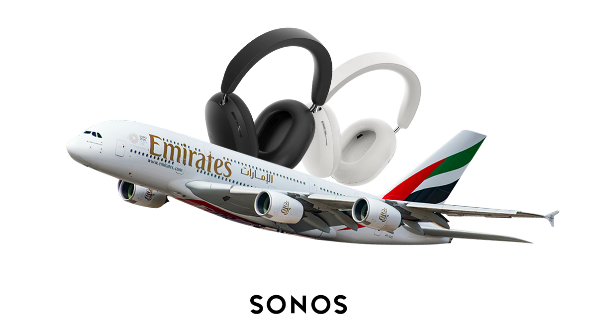 Business Class Tickets Flying Emirates & Sonos Ace Headphones - Hero image