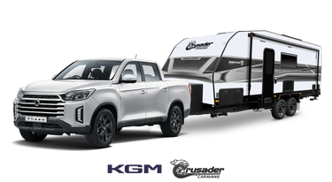 Crusader Caravans Musketeer Palace & KGM Musso Dual Cab Ute - Hero Image