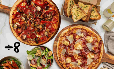 Divide8 Pizza - 2 x $60 'Dinner Sorted' Vouchers - Hero Image