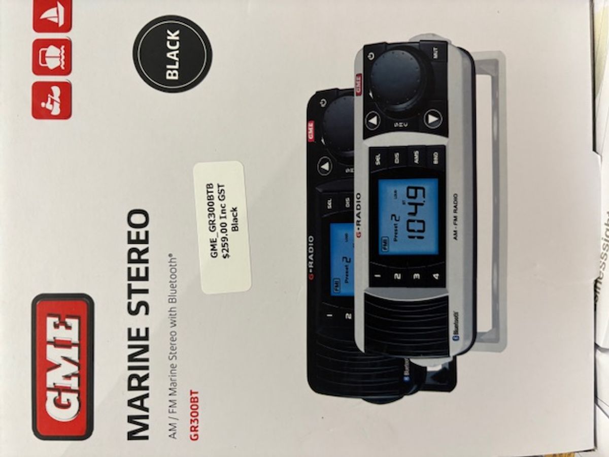 GME AM/FM Marine Stereo with Bluetooth - Hero image