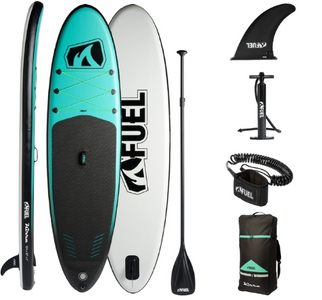 Fuel Kirra 10'4" Inflatable Stand Up Paddleboard Green & Black 10 ft 4 in - Hero Image