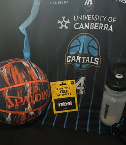 Sporting Goods Pack: Tahlia Tupaea Jersey / Rebel Gift / Basketball / Bottle - Hero Image