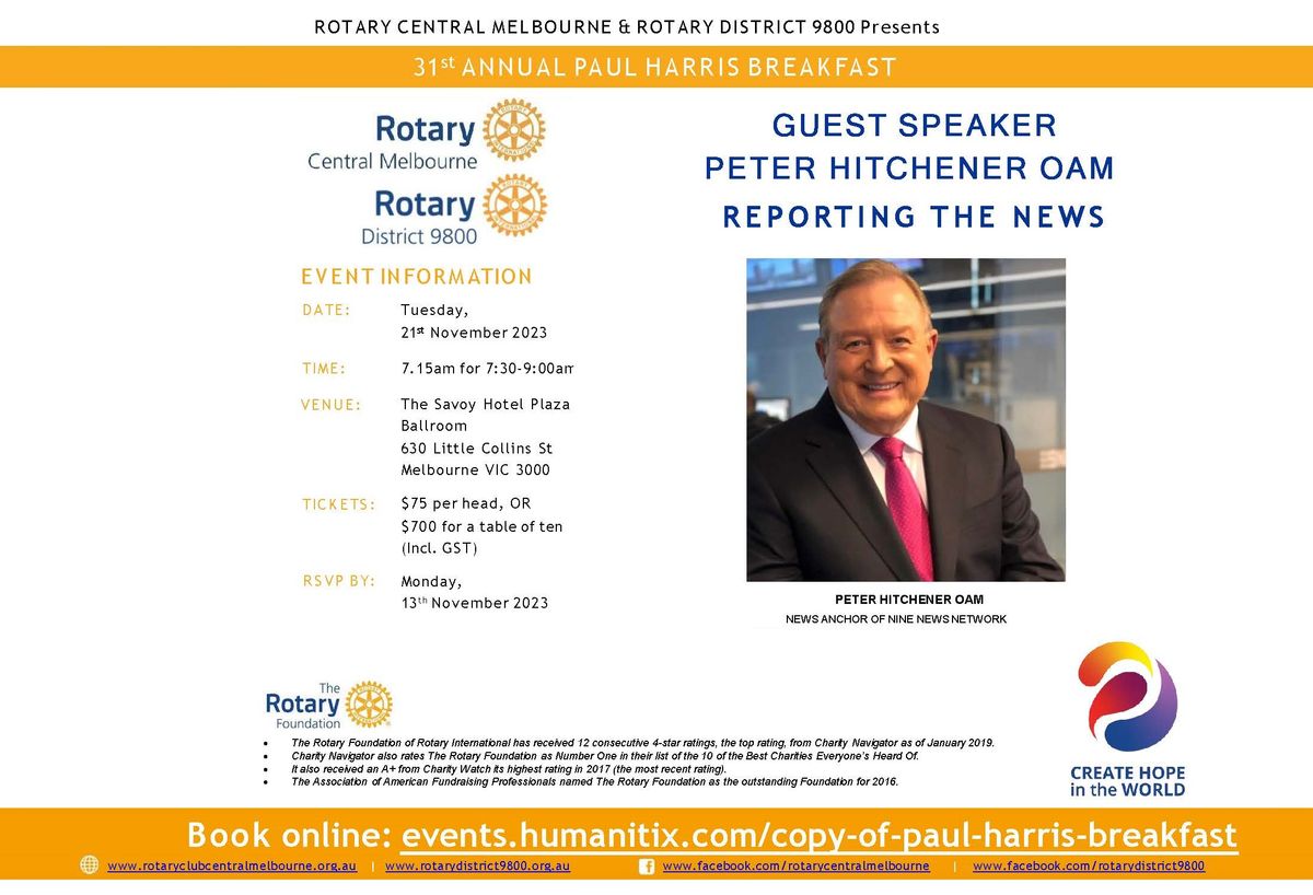 Paul Harris Breakfast Raffle 2023