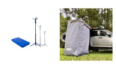Portal LED Tripod & Shower Awning - Hero Image