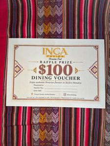 $100 Inca Fusión Dining Voucher - Hero Image
