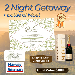 2 Night Getaway, Bottle of Moet, Electric Blanket & Dental Care Kit - Hero Image