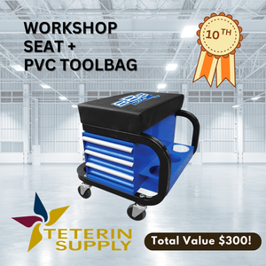 Workshop Seat + PVC Toolbag - Hero Image