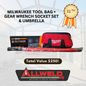 Milwaukee Tool Bag + Gear Wrench Socket Set & Umbrella - Hero Image