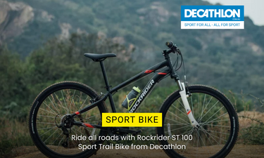 Ride all roads with a Rockrider ST 100 Sport Trail Bike from Decathlon - Hero Image