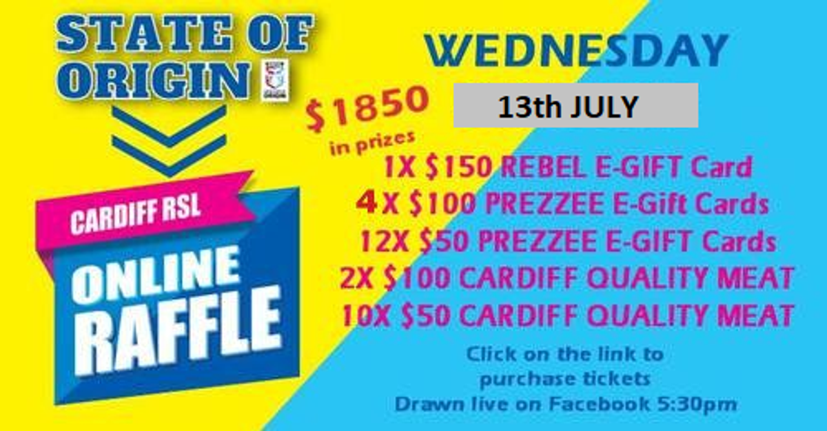 State of Origin Online Raffle 119