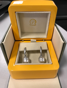 Paspaley Classic Design Hook Earrings in White Gold - Hero Image