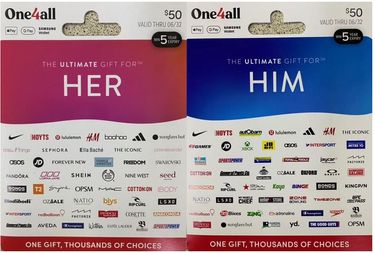 2 x $50 ‘The Ultimate Gift for Her&Him Cards’ - Hero Image
