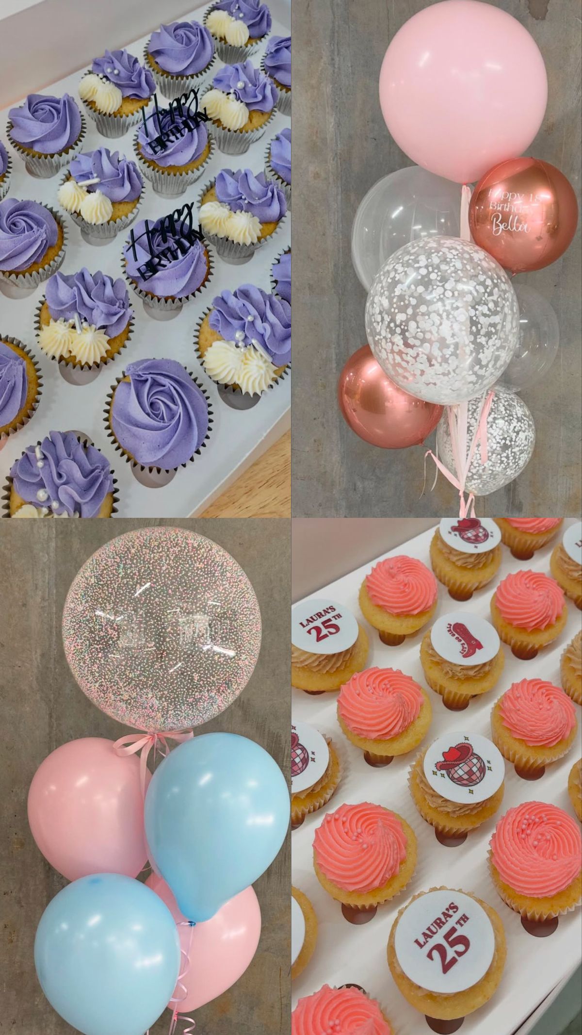 Ultimate Party Voucher - 1 Box of Cupcakes (Cakes by Bosco) & 2 Balloon Bouquets (Bright Balloons AU - Hero image