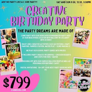 $799 CSide Kids 'Creative Birthday Party' Voucher - Collaroy - Hero Image