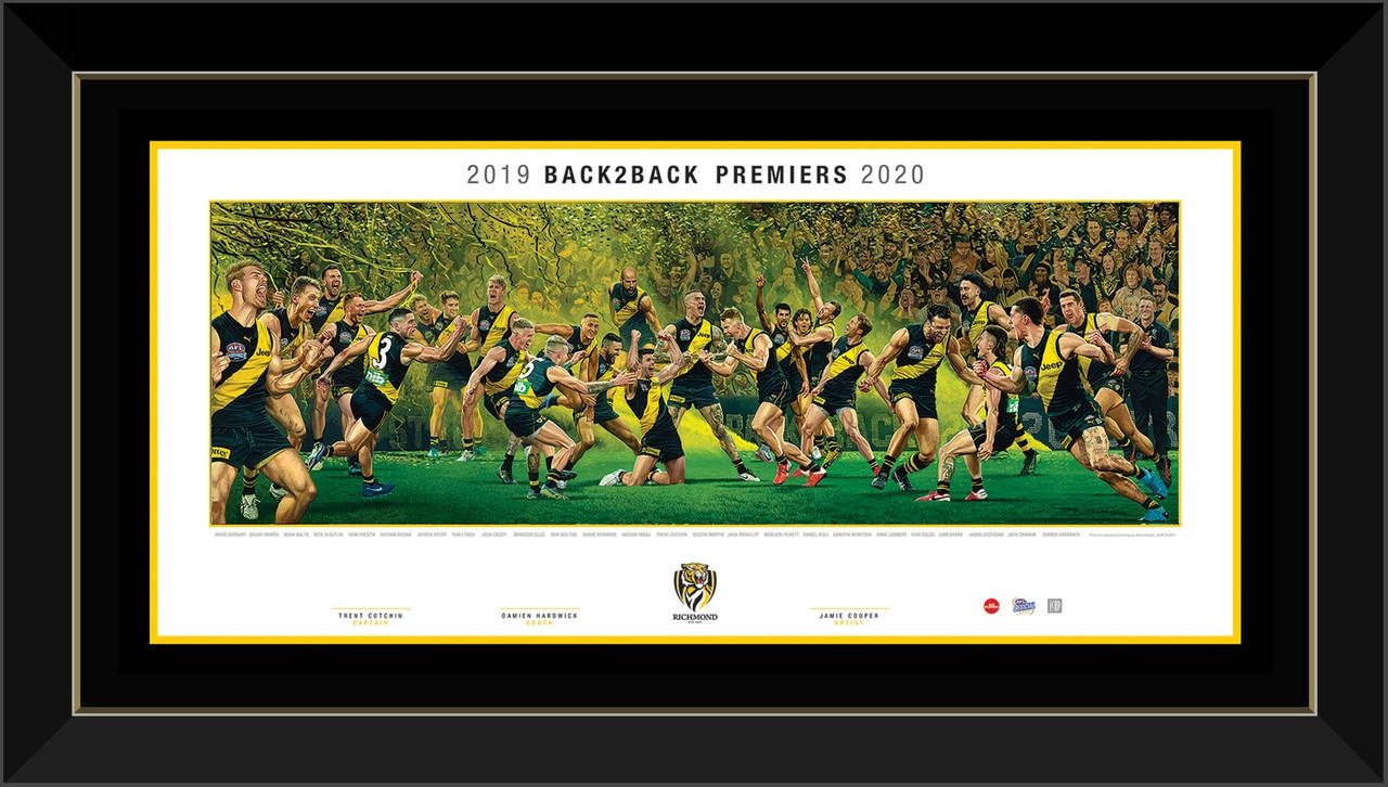 BACK2BACK Premiers by Jamie Cooper - Framed Lithograph - Image 1