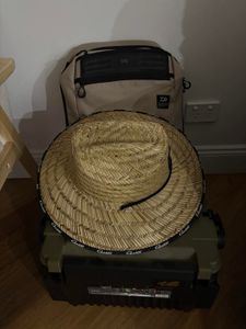 Fishing Backpack, tough box and hat - Hero Image